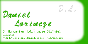 daniel lorincze business card